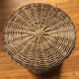 Round wicker garden side table