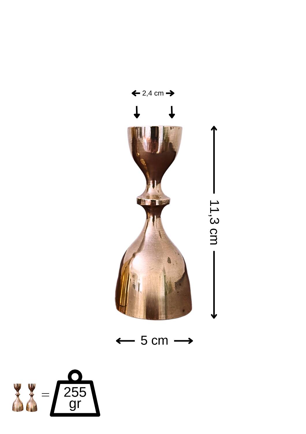 Vintage Solid Brass Candle Sticks - set of 2