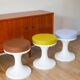 Tulip stool in Plastic and Wool, Mocha Mousse, Space Age Design, 1970