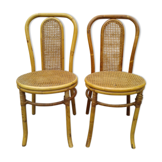 Vintage rattan bamboo chairs