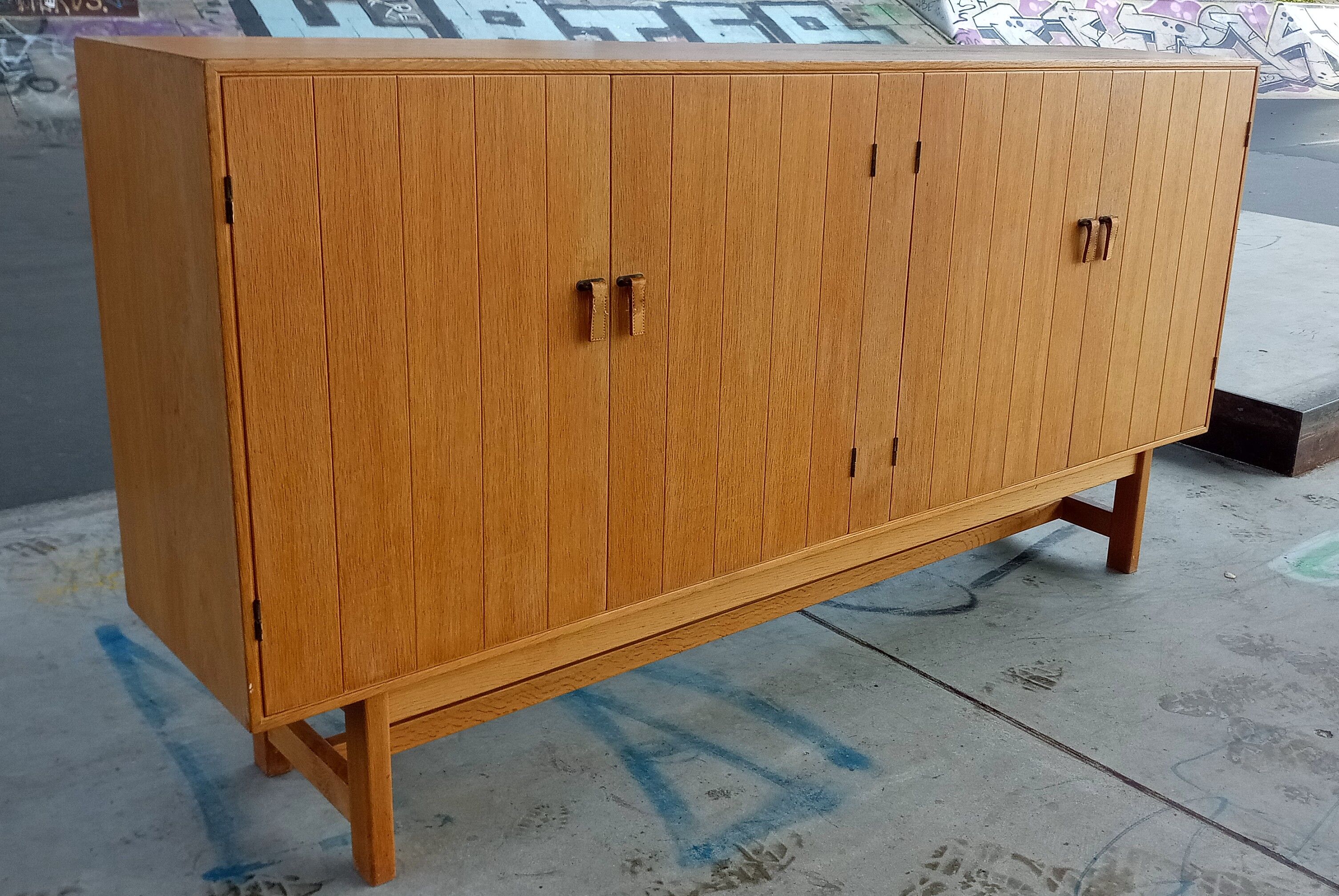 Danish highboard in oak by Kurt Ostervig for KP Möbler