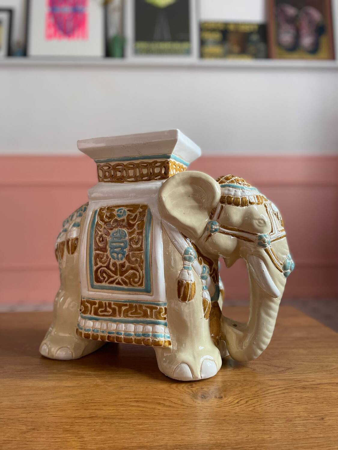 Ceramic elephant plant holder