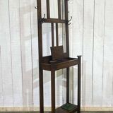 Porte-manteau et porte-parapluie anglais en chêne début XXème