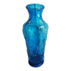 Italian vase in engraved blue glass