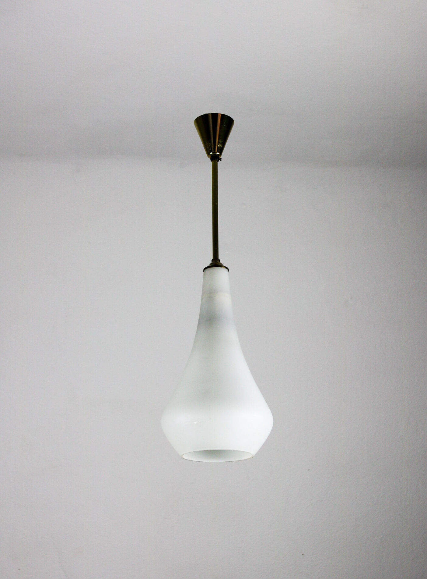Vintage opaline milk glass pendant lamp
