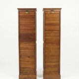 Pair of oak curtain file cabinets