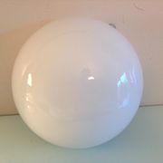 Half moon ceiling lamp in vintage white opaline 60/70s