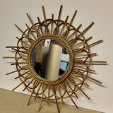Vintage rattan mirror