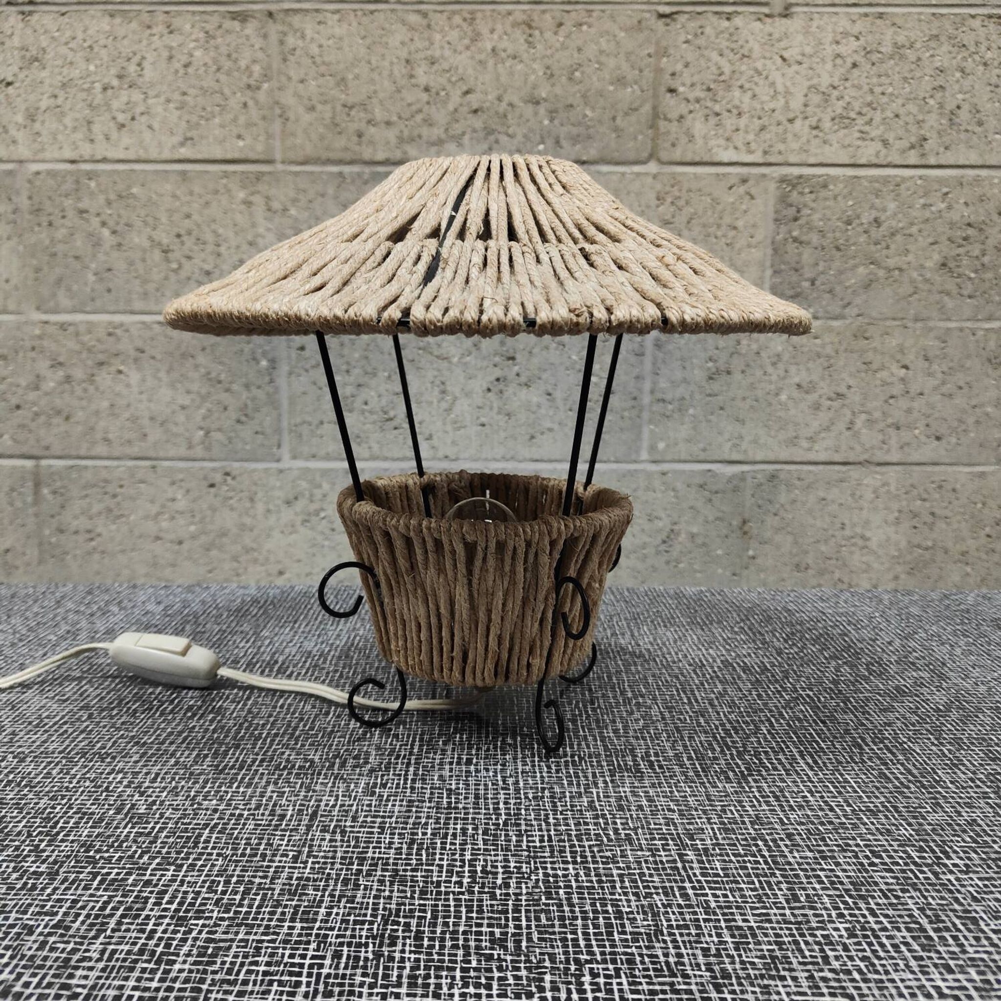 Metal and rope lamp 1960