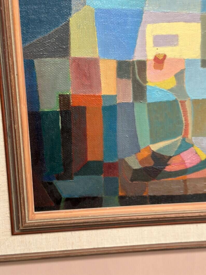 Original Oil on Swedish Panel – "The Snake Charmer" by Ragnar Ring (1908–1999) – Signed – Vintage and Framed – 38 × 60 cm (15" × 23.6")