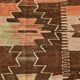 Tapis Kilim turc vintage marron et beige 6x12, 179x363 cm SK 35163
