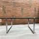 Vintage glass and chrome coffee table. Model K831 by KF Möller.