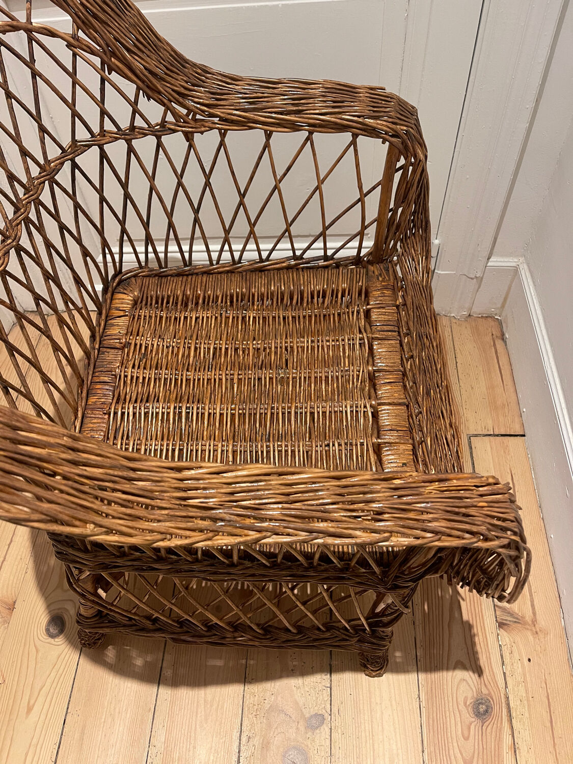 Vintage rattan armchair