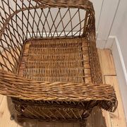 Grand Fauteuil en rotin vintage