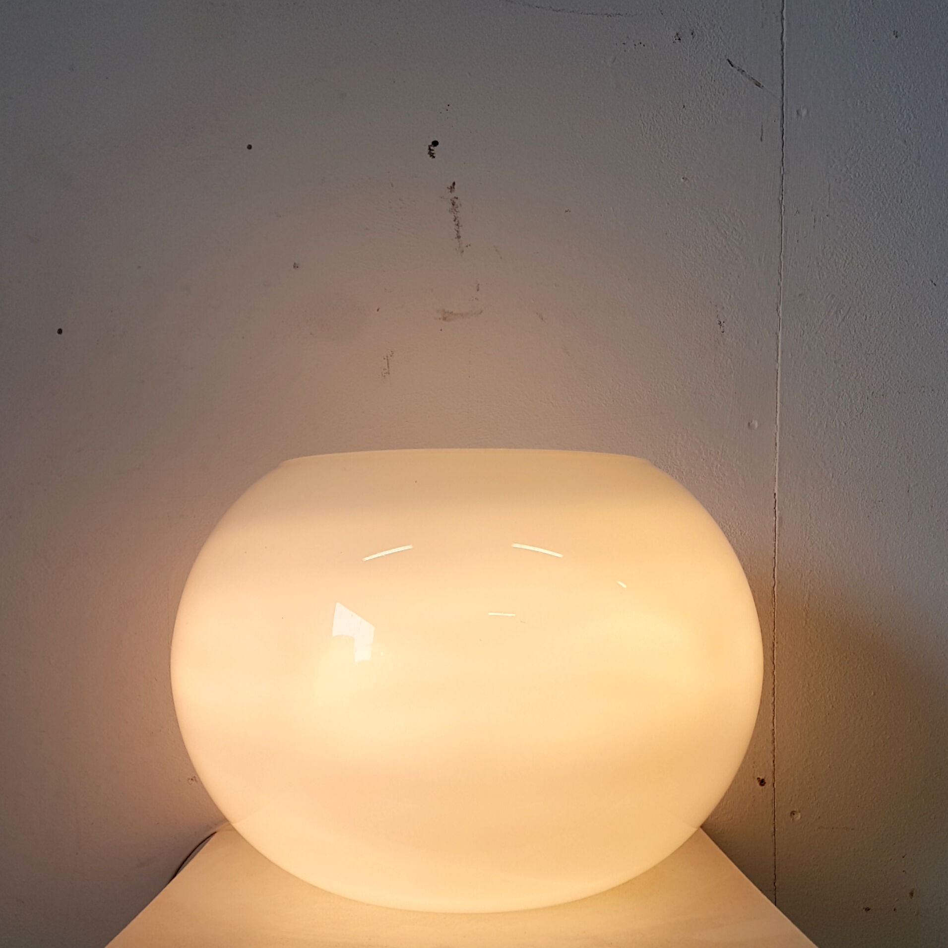 Opaline glass table lamp, 1960s