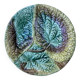 Set 8 slush plates with leaf decoration