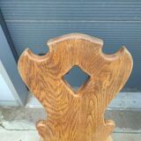 Set of 6 brutalist oak dining chairs, 1960