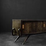 Mid-Century Scandinavian Modern Birch Sideboard with a Futuristic Base, 1960s