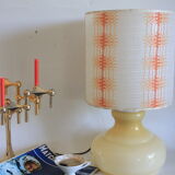Smoked glass lamp blown double lighting, space age 1970