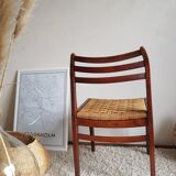 Pair of Scandinavian chairs in braided rope-circa 1960
