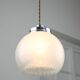 Mid-Century Italian Chrome and Murano Glass Pendant Lamp