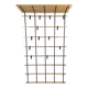 Wall-mounred brass and metal coat and hat rack, 1960s