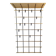 Wall-mounred brass and metal coat and hat rack, 1960s
