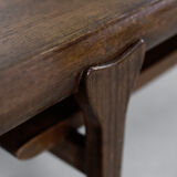 Danish extendable teak coffee table with drawer, 1960s