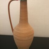 Vintage glass and rattan bottle