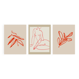 Set of 3 giclee prints, 50x70