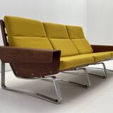 3-seater Sofa in aluminum and teak
