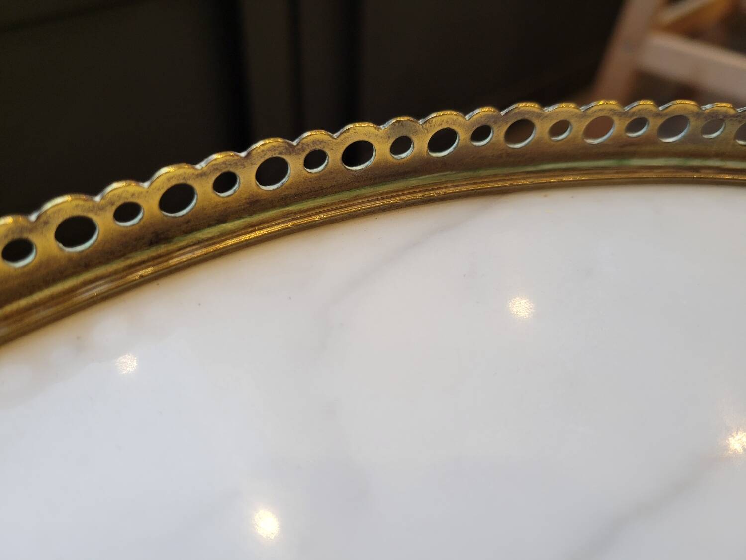 Carrara marble kidney table