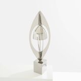 Jacques Charles Ogive Lamp for Maison Charles nickel-plated metal 1965