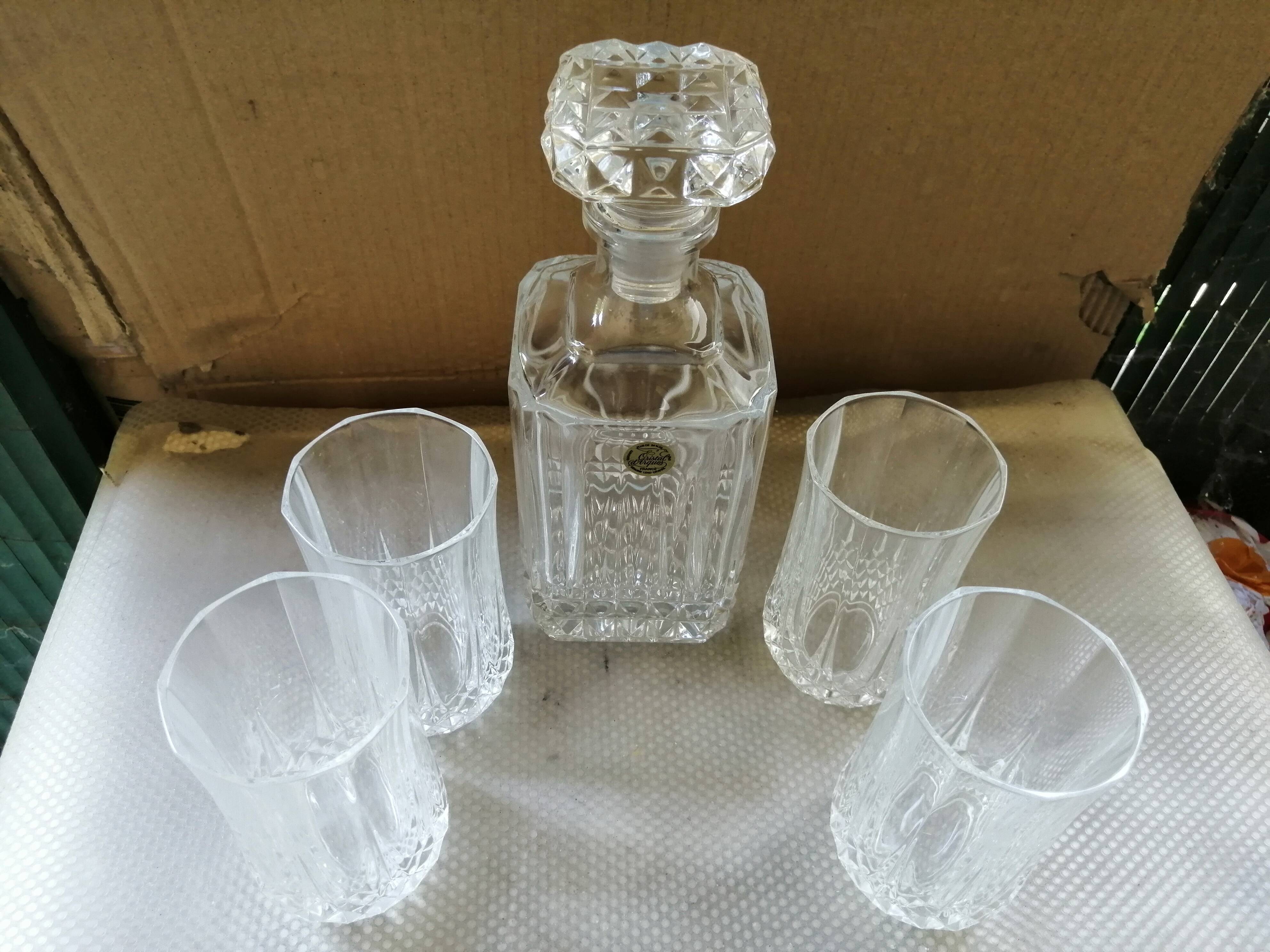 Vintage Arques crystal whisky service