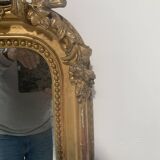 Miroir de style Louis XV en bois et stuc doré XIX siècle