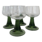 Un ensemble de 4 verres à vin vintage MCM Gren en forme de ruche.