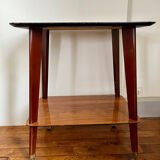 Table desserte pieds compas vintage 1950