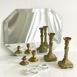 Beveled octagonal mirror 50x40cm