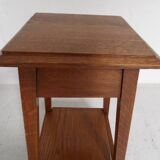 Table d'appoint vintage en chêne des années 1930