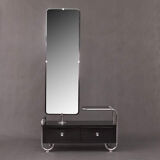 Bauhaus Beech Dressing Table and Mirror, Czech Modernism 1930s