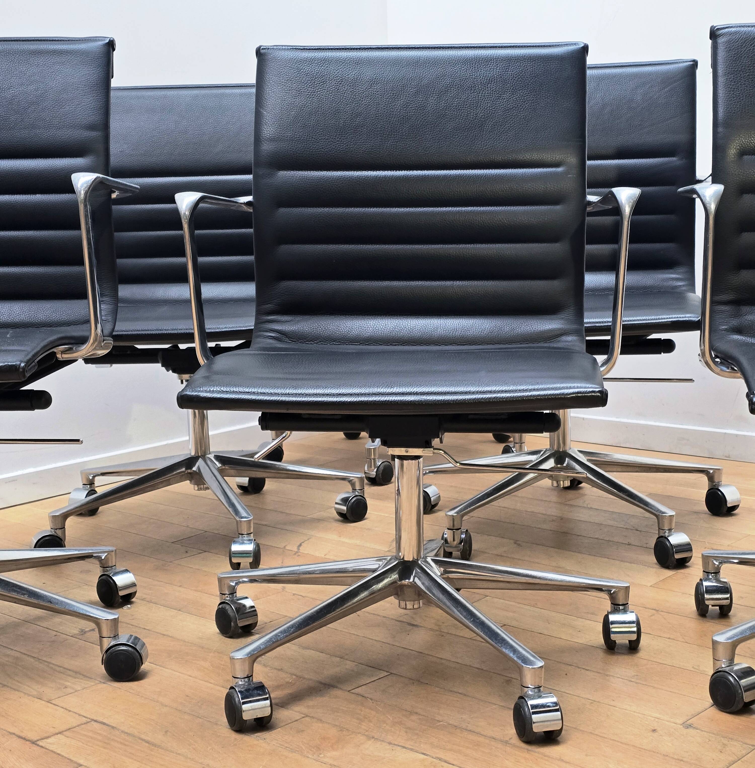 Suite de 6 chaises de bureau Una Chair, ICF