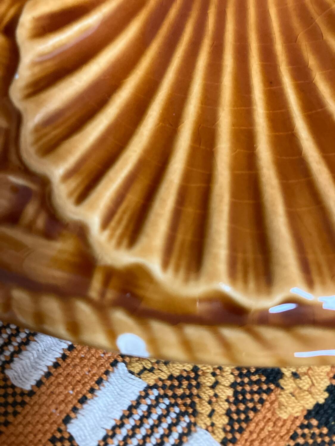 6 assiettes à huîtres barbotine 