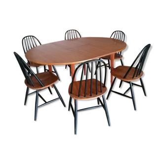 Table and its 6 chairs Haga Fors