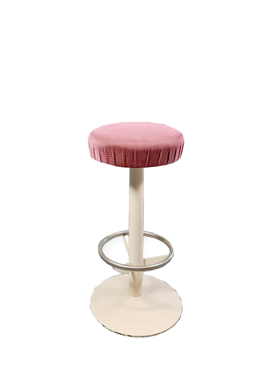 Midcentury design industrial barstools 'perfect pink'