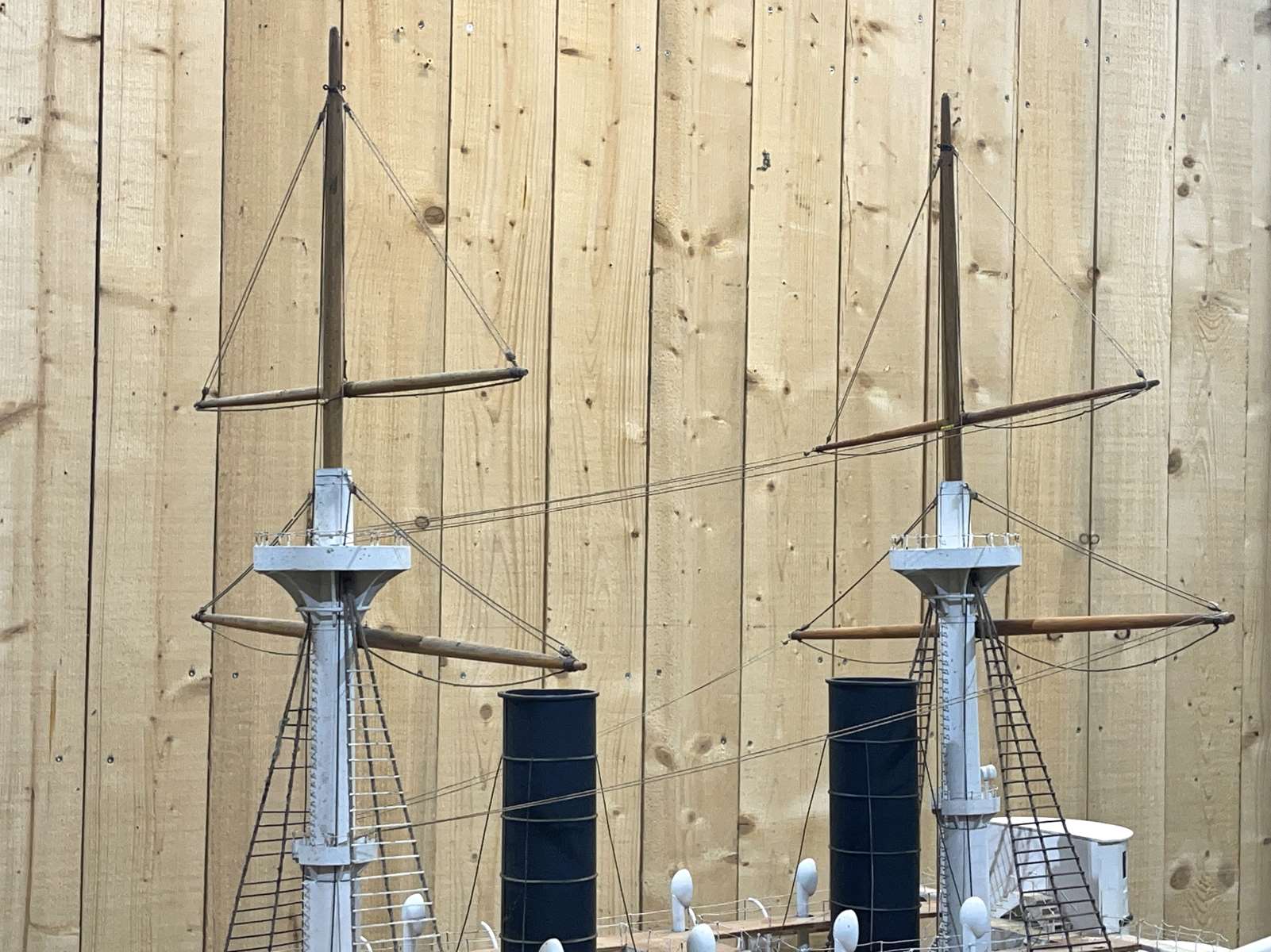 Model representing a battleship of the late nineteenth century