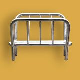 Vintage chrome-plated metal magazine rack – 1970s