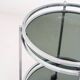 Vintage side table or serving table. Chrome metal and glass - Spain, 70s.