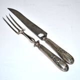 Empire Silver Carving Knife and Fork Set Brush&Cie