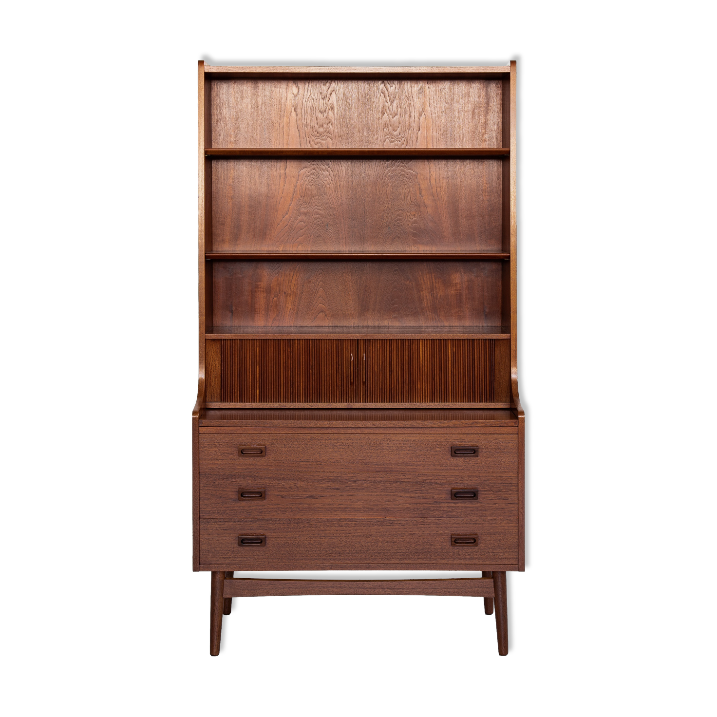 Midcentury Danish secretaire book shelf in teak by Nexø 1960s