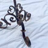 Lampadaire fer forgé vintage 1950